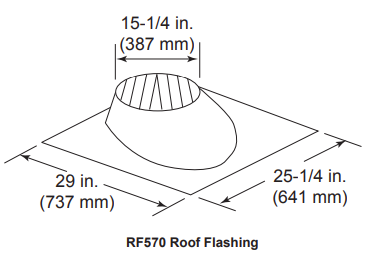 RF570 Roof Flashing Flat 0 to 6/12 Pitch Hearth Home Technologies Wood Burning SL1100 Series Pipe