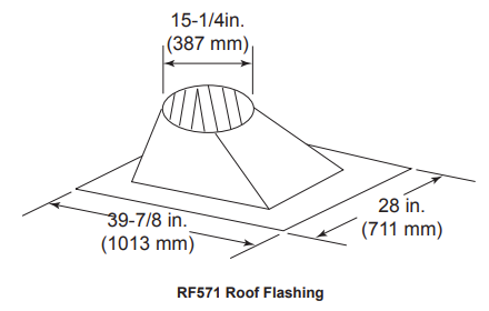 RF571 Roof Flashing 7/12 to 12/12 Pitch Hearth Home Technologies Wood Burning SL1100 and SL400 Series Pipe