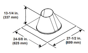 RF6 Roof Flashing 0/12 to 6/12 Roof Pitch Sold As Each Hearth Home Technologies Direct Vent Pipe