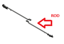 H6309 Rod Assembly for Screen Kit for Superior Fireplace