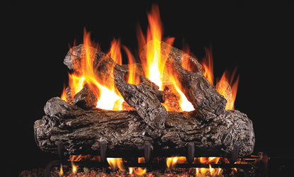 Rustic Oak Designer Vented Gas Logs