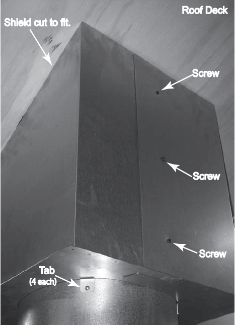 SL300-RDS Roof Deck Underside Insulation Shield Hearth Home Technologies SL300 Series Pipe