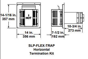 Termination Kit Trapezoid Includes 24&quot; Flex SLP-FLEXTRAP30B SLP Direct Vent Pipe Hearth Home Technologies