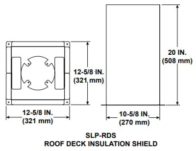 SLP-RDS Roof Deck Insulation Shield SLP Direct Vent Pipe Hearth Home Technologies