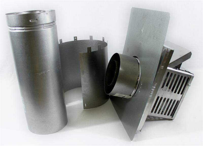 Direct Vent 4.5/7.5 Small Square Termination 20" With Shield Secure Rigid Vent Pipe