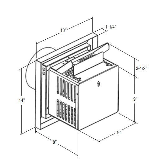 Small Square Horizontal Termination Dimensions 