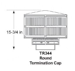 TR344 Round Termination Cap with Storm Collar Hearth Home Technoloiges Wood Burning SL300 Series Pipe