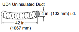 UD4 Hearth Home Technologies Uninsulated Flex Duct For Outside Air