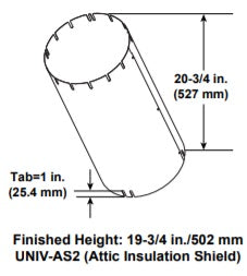 Attic Insulation Shield Hearth Home Technologies Direct Vent Pipe UNIV-AS2