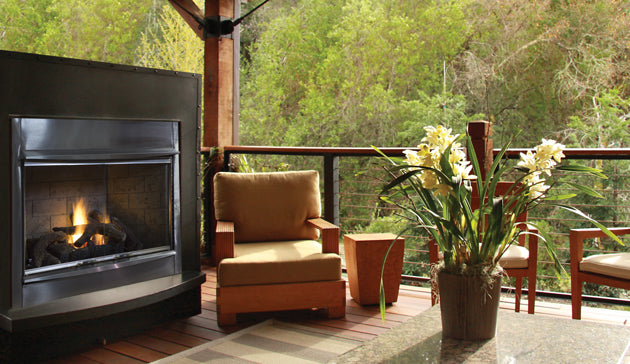 Outdoor Complete Vent Free 36&quot; Fireplace with 28&quot; Tall Opening by Superior VRE4300 Series VRE4336 F0511 F0512 F0513 F0514