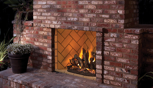 Outdoor Vent Free Gas 50&quot; Firebox Mosaic Masonry Superior Signature Series 50 Inch VRE6050 VRE600 F4227