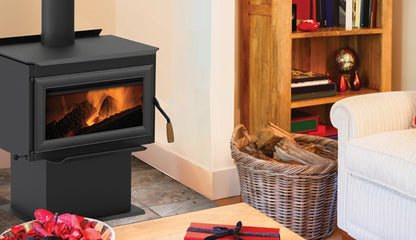 Wood Burning Free Standing Stove by Superior with 2.1 Cubic Feet Interior F4165 WXS2021WS-B