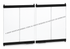Two clear glass panel doors with black top and bottom frames