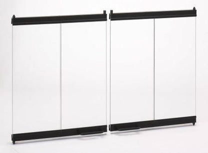 12M23 Bi Fold Glass Door Set with Black Trim for Superior Fireplaces 12M23 43LBF LBC4324 LBR4324