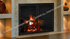 wood burning fireplace with black onyx traditional pattern refractory panels