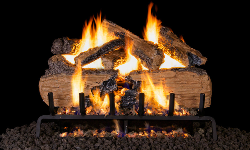 Charred Split Vented Gas Log Set