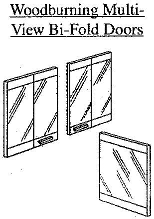Bi-Fold Corner Glass Doors for Wood Burning Corner Fireplace VDBP36 VDG36 VDG36C DC36L/R/LS/RS