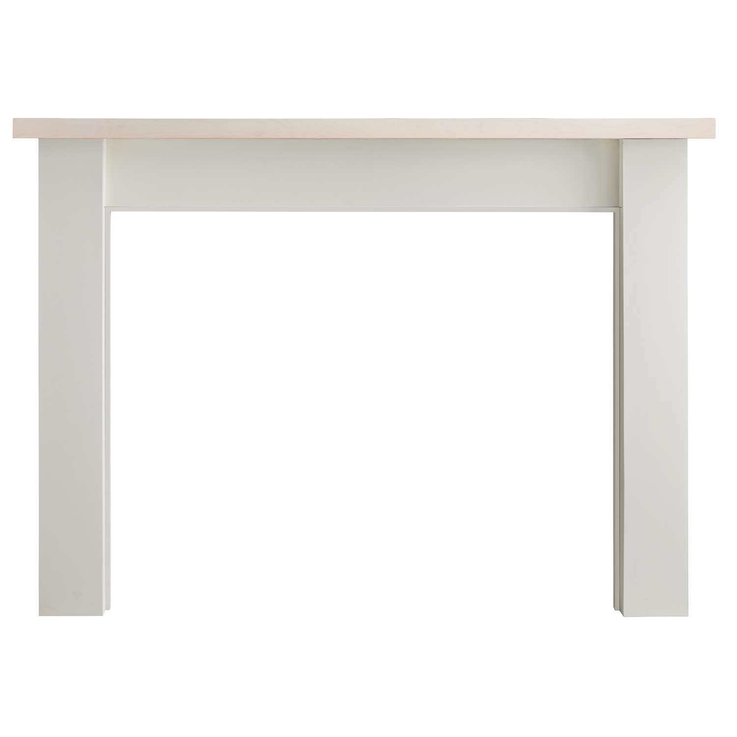 Laurel Flush Mantel with Whitewash Stain Top