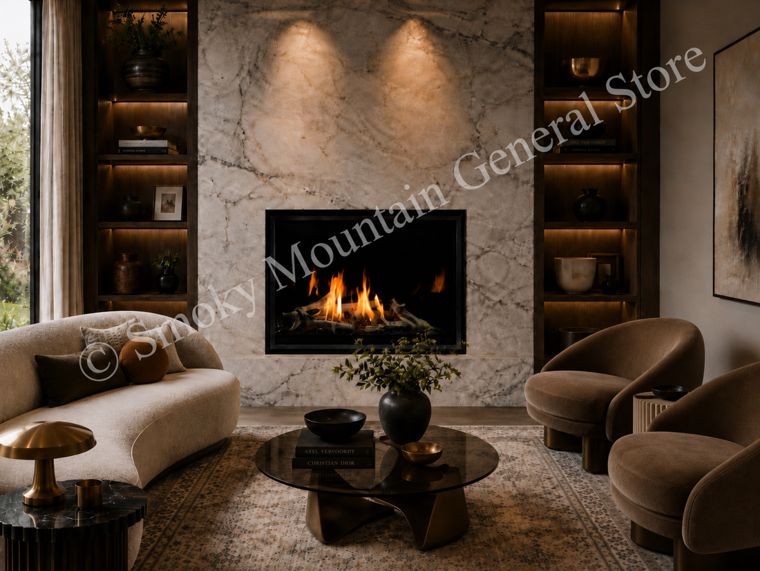 Meridian Modern Series Majestic 36" Direct Vent Gas Fireplace with Intellifire Touch Ignition System