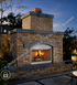 WRE3036 outdoor wood-burning fireplace with stainless steel design