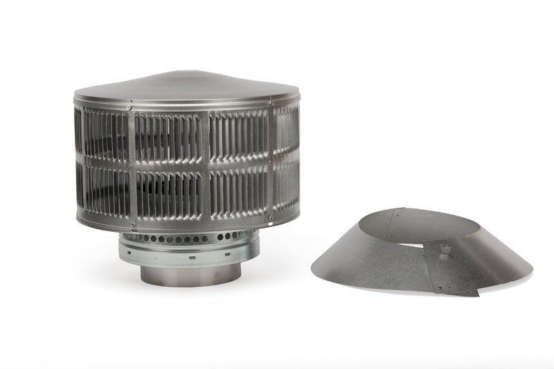 Round Termination Cap &amp; Storm Collar