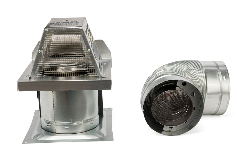 Horizontal Termination Cap 90 Degree Elbow Direct Vent Pipe