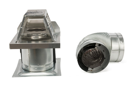 Horizontal Termination Cap 90 Degree Elbow Direct Vent Pipe