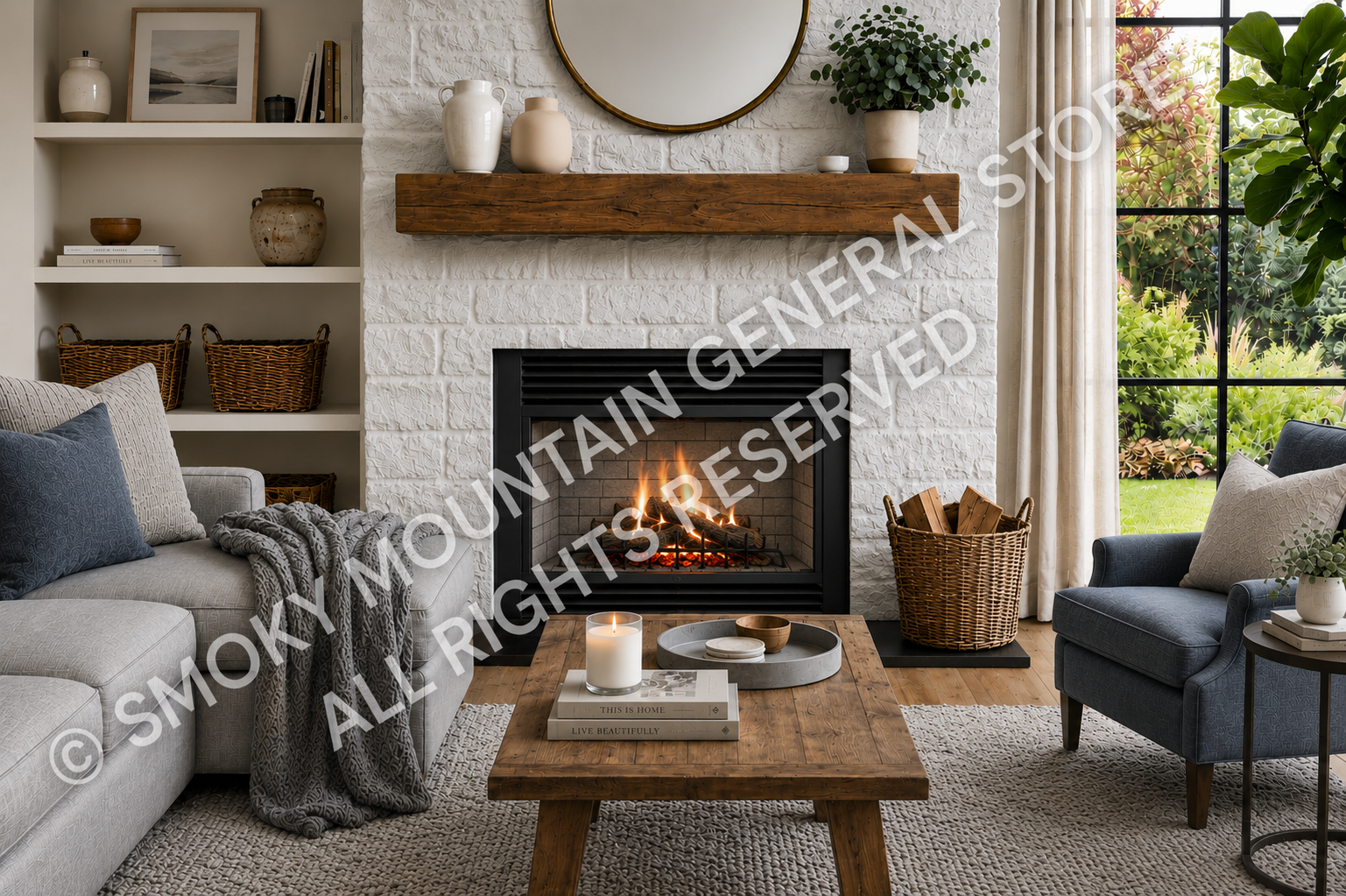 Circulating wood burning sovereign fireplace