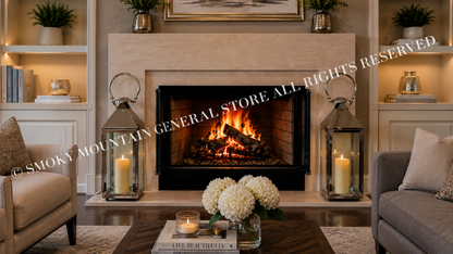 radiant wood burning fireplace