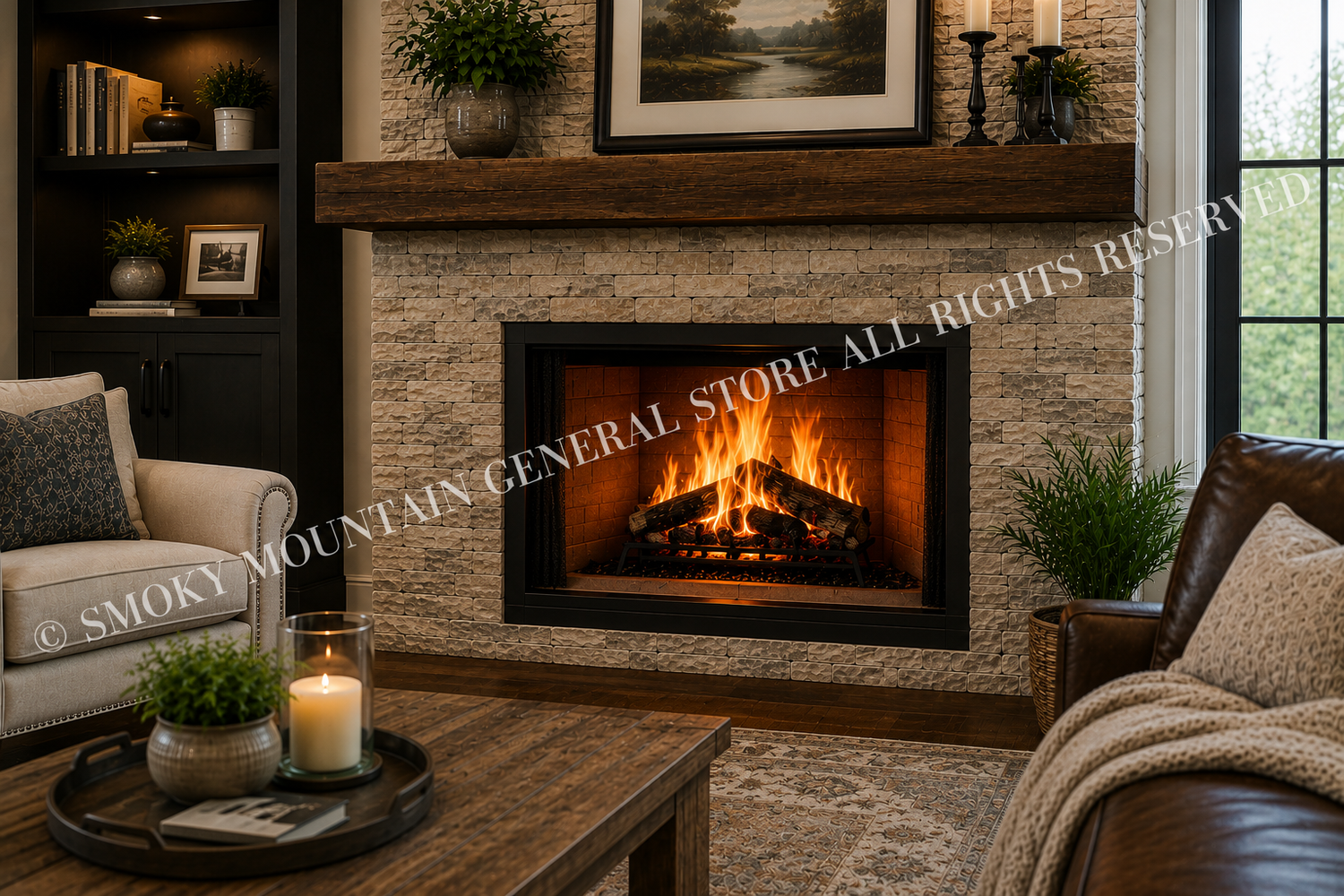 wood burning sovereign fireplace