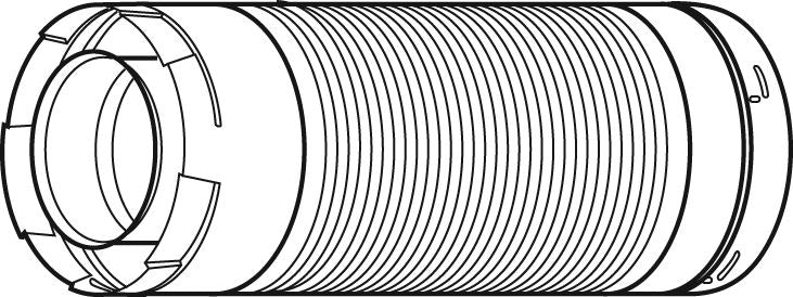 PF58-1236 Direct Vent Flex Pipe 20.5&quot; - 44.5&quot; Section PF581236 J2147