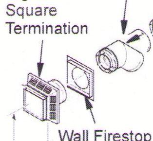 HTKS-58 IHP Direct Vent Horizontal Square Termination Kit HTKS-58/J1501