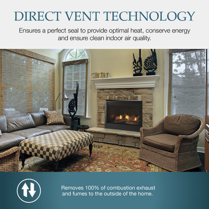 Compact Efficient 32&quot; Direct Vent Fireplace by Majestic The Mercury MERC32IN
