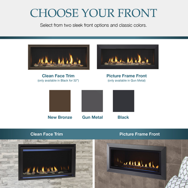 Linear Direct Vent 32&quot; Fireplace The Jade by Majestic JADE32